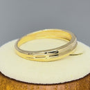 Solid 14K Yellow Gold Imprinted Line Ring