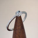 Solid 14K White Gold Round 4mm Clear CZ Ring