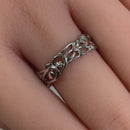 Sterling Silver Floral Band Ring