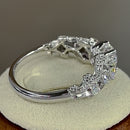 Sterling Silver Regal Round Cut Iridescent Rainbow CZ Ring