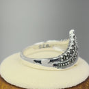 Sterling Silver V Shape Marcasite Ring