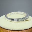 Solid 14K White Gold Half Eternity 0.28 ct. Diamond Ring