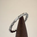 Sterling Silver Thin Hammered Band Ring
