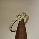 Solid 14K Gold CZ Infinity Ring