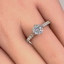 Sterling Silver Simple Classy Round Cut Clear CZ Engagement Ring