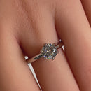 Sterling Silver Solitaire CZ Engagement Ring