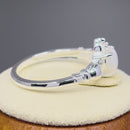 Sterling Silver Claddagh Mother of Pearl CZ Ring