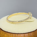 Solid 14K Yellow Gold Puffy Heart Ring