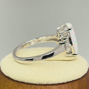 Sterling Silver White Lab Opal Rectangular Ring