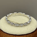 Sterling Silver Eternity Heart & Oval Clear CZ Ring