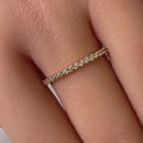 Solid 14K Yellow Gold Eternity CZ Ring