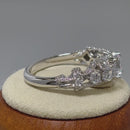 Sterling Silver Regal Round Cut Clear CZ Engagement Ring
