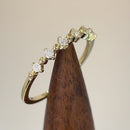 Solid 14K Yellow Gold Classic Row 0.18 ct. Diamond Ring