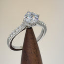 Sterling Silver Simple Classy Round Cut Clear CZ Engagement Ring