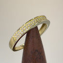 Solid 14K Yellow Gold Pave 0.24 ct. Diamond Ring