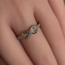 Solid 14K Gold CZ Infinity Ring