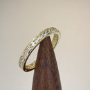 Solid 14K Yellow Gold Channel Eternity CZ Band