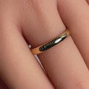 Solid 14K Yellow Gold 3mm Dome Wedding Band