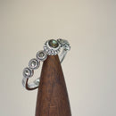 Sterling Silver Small Round Abalone Marcasite Ring