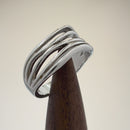 Sterling Silver Loosen String Pattern Ring