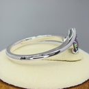 Sterling Silver Stuck In Between Rainbow CZ Ring