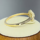 Solid 14K Yellow Gold Hexagon CZ Ring