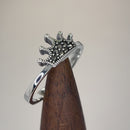 Sterling Silver Mini Crown Marcasite Ring