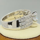 Sterling Silver Modern Round Cut Engagement CZ Ring