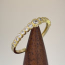 Solid 14K Yellow Gold Ascending Round Cut CZ Ring