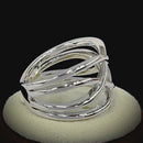 Sterling Silver Interwoven Wavelength Ring