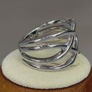 Sterling Silver Interwoven Wavelength Ring