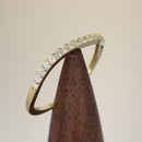 Solid 14K Yellow Gold Curve 0.20 ct. Diamond Ring