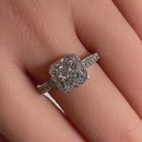 Sterling Silver Halo CZ Ring