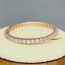 Solid 14K Rose Gold Eternity CZ Band