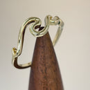 Solid 14K Gold Rolling Waves Ring