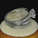 Sterling Silver Elegant Engagement Set CZ Ring