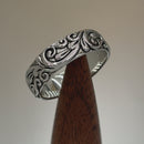 Sterling Silver Floral Band Ring