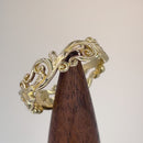 Solid 14K Gold Vines Band Ring
