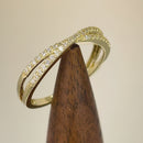 Solid 14K Yellow Gold Overlapping 0.21 ct. Diamond Ring