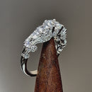 Sterling Silver Regal Round Cut Clear CZ Engagement Ring