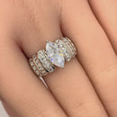 Sterling Silver Diverse Marquise CZ Ring
