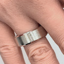 Sterling Silver Wedding Band Ring 8mm