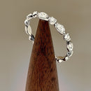 Sterling Silver Eternity Heart & Oval Clear CZ Ring