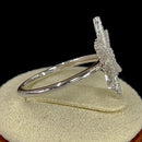 Sterling Silver Winter Snowflake Clear CZ Ring