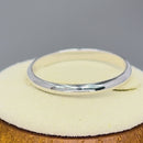 Solid 14K White Gold 2mm Wedding Band