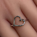 Sterling Silver Heart Knot Ring
