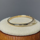 Solid 14K Gold Stackable CZ Ring