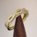 Solid 14K Yellow Gold Classic Twist CZ Ring
