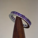 Sterling Silver Purple CZ Eternity Band Ring