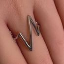 Sterling Silver Heartbeat Ring